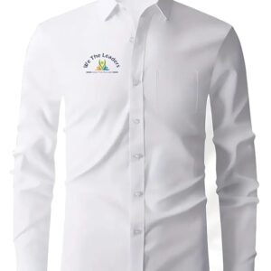 Noni shirts Printed Men's Full-Sleeve Linen Cotton Shirt | DTF Printed Logo, Political Campaign Wear, Chest Logo Placement, Linen Cotton Blend, Party Identity Uniform